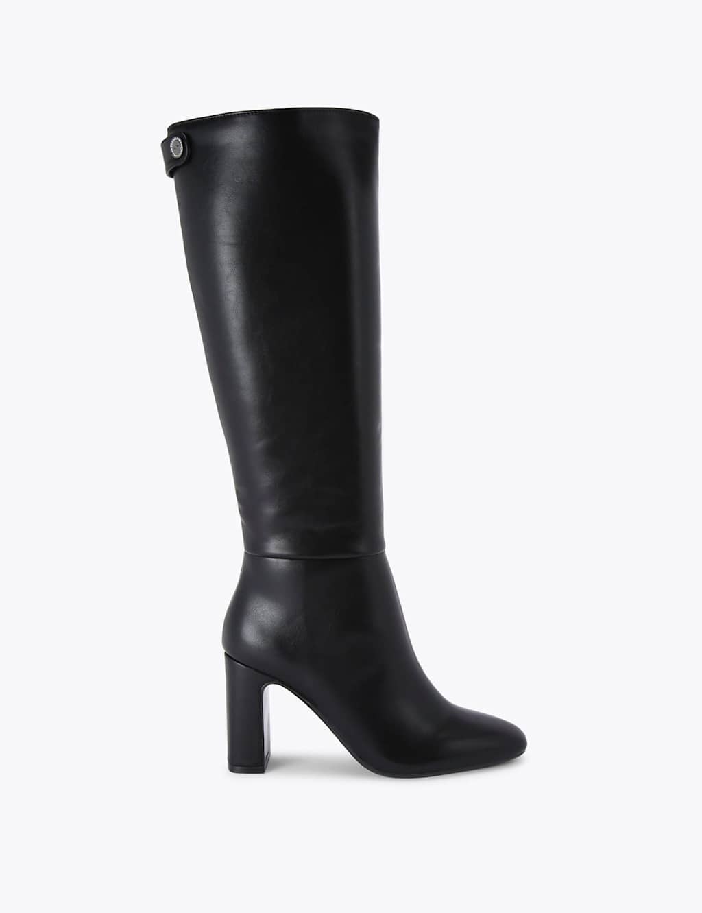 Carvela Women's Wide Fit Block Heel Knee High Boots - 8 - Black - Available at M&S