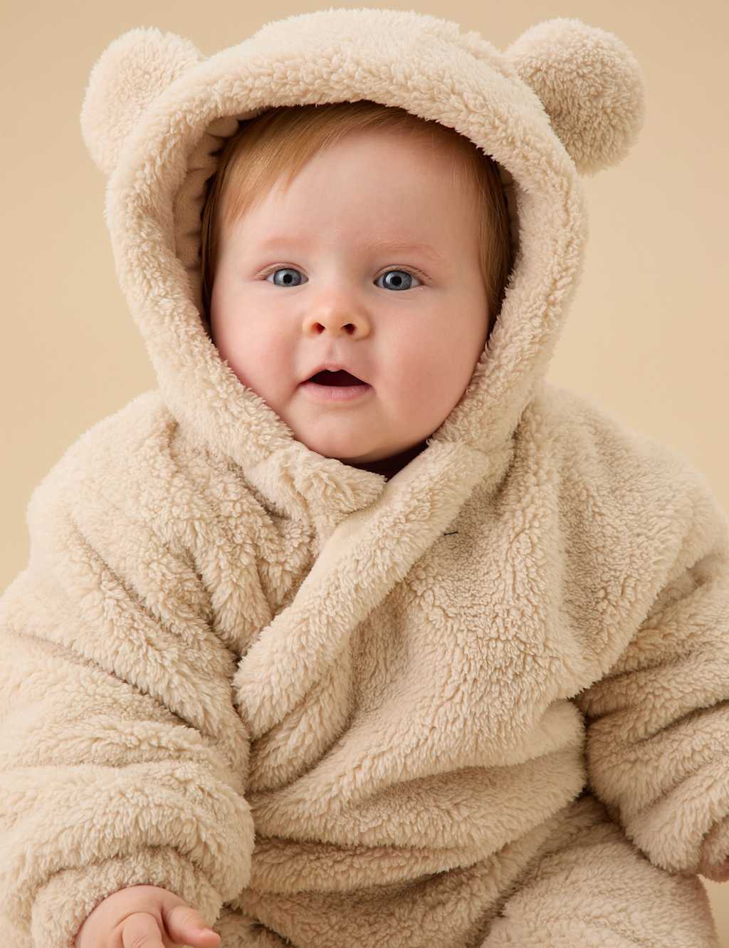MORI Borg Bear Ears Pramsuit (0-24 Mths) Brown