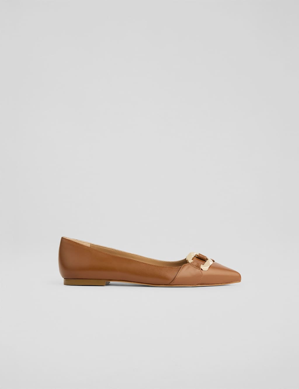 Lk Bennett Women's Suede Buckle Pointed Shoes - 7 - Brown, Black,Brown
