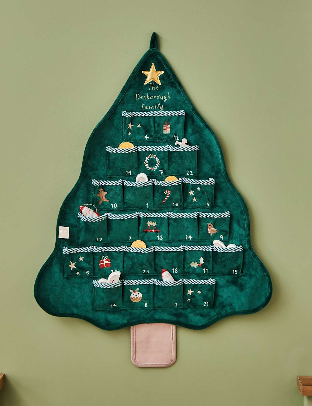 My 1st Years Personalised Tree Advent Calendar Green