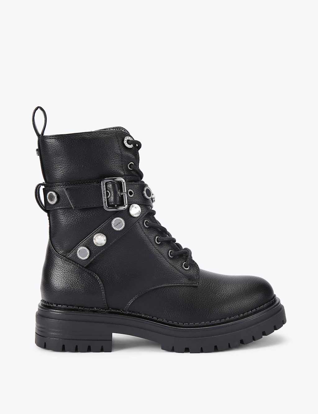 Carvela Leather Biker Boots Black