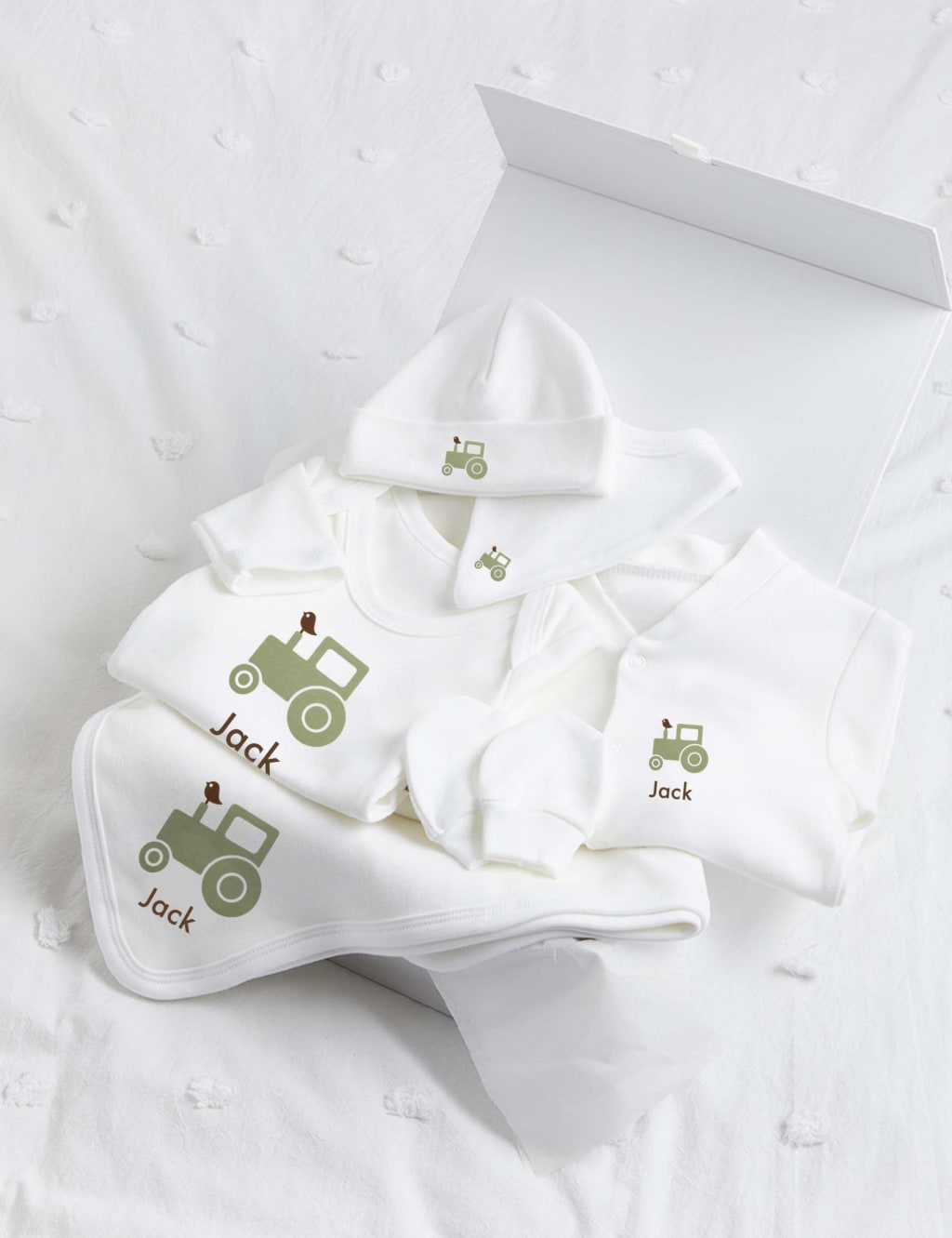 Personalised Green Tractor Ultimate Collection Set (0-1 Yrs)