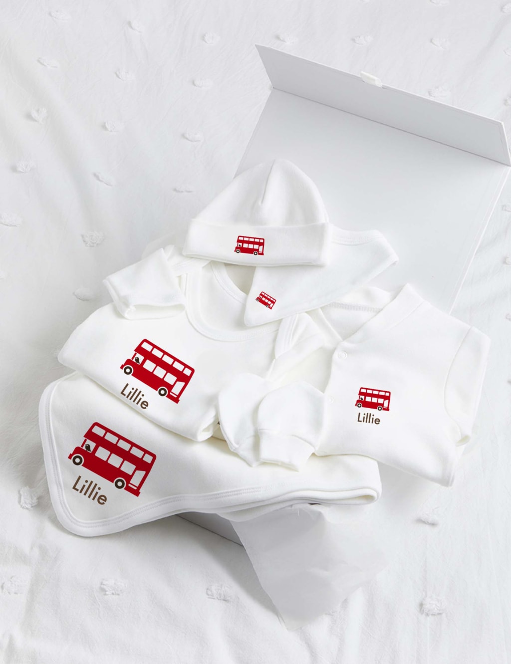 Personalised London Bus Ultimate Collection Set (0-1 Yrs)
