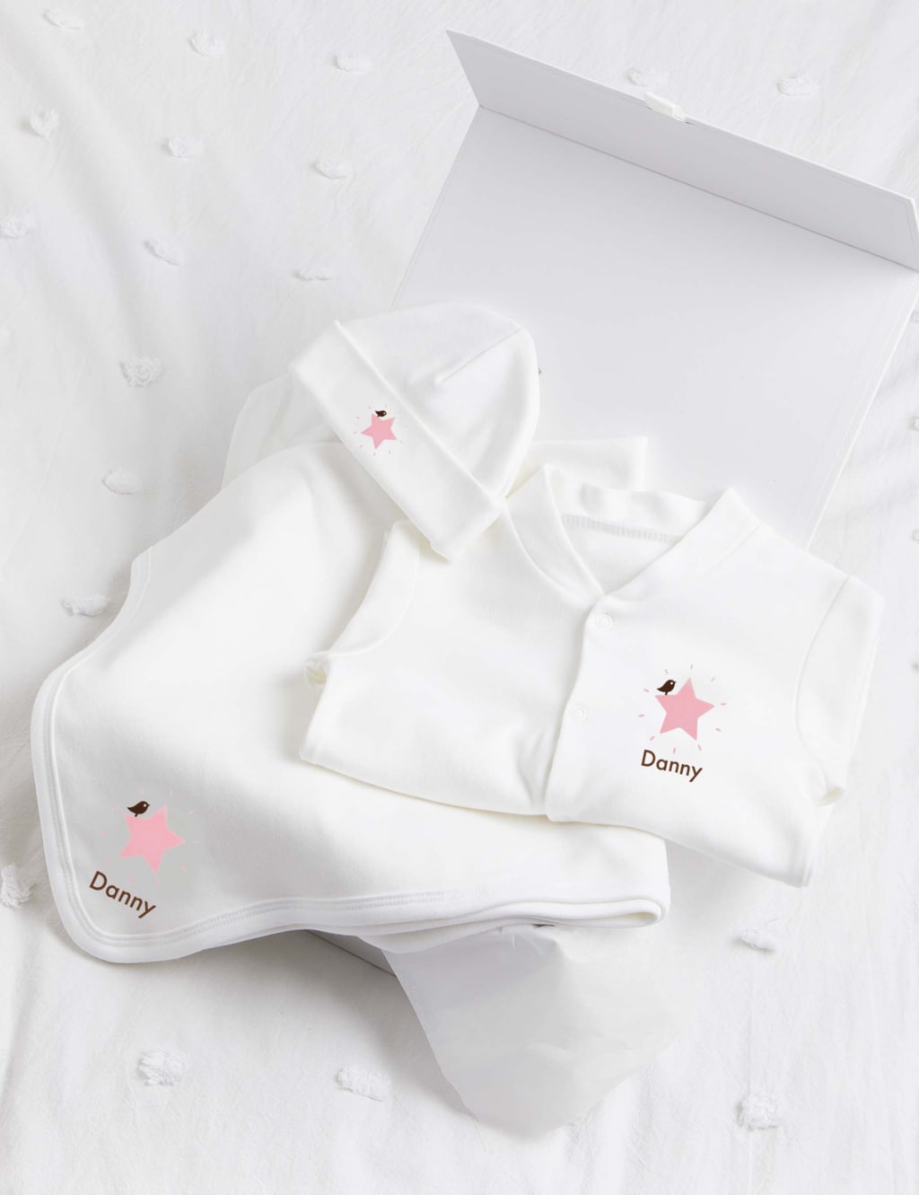 Personalised Pink Star Starter Set (0-1 Yrs)