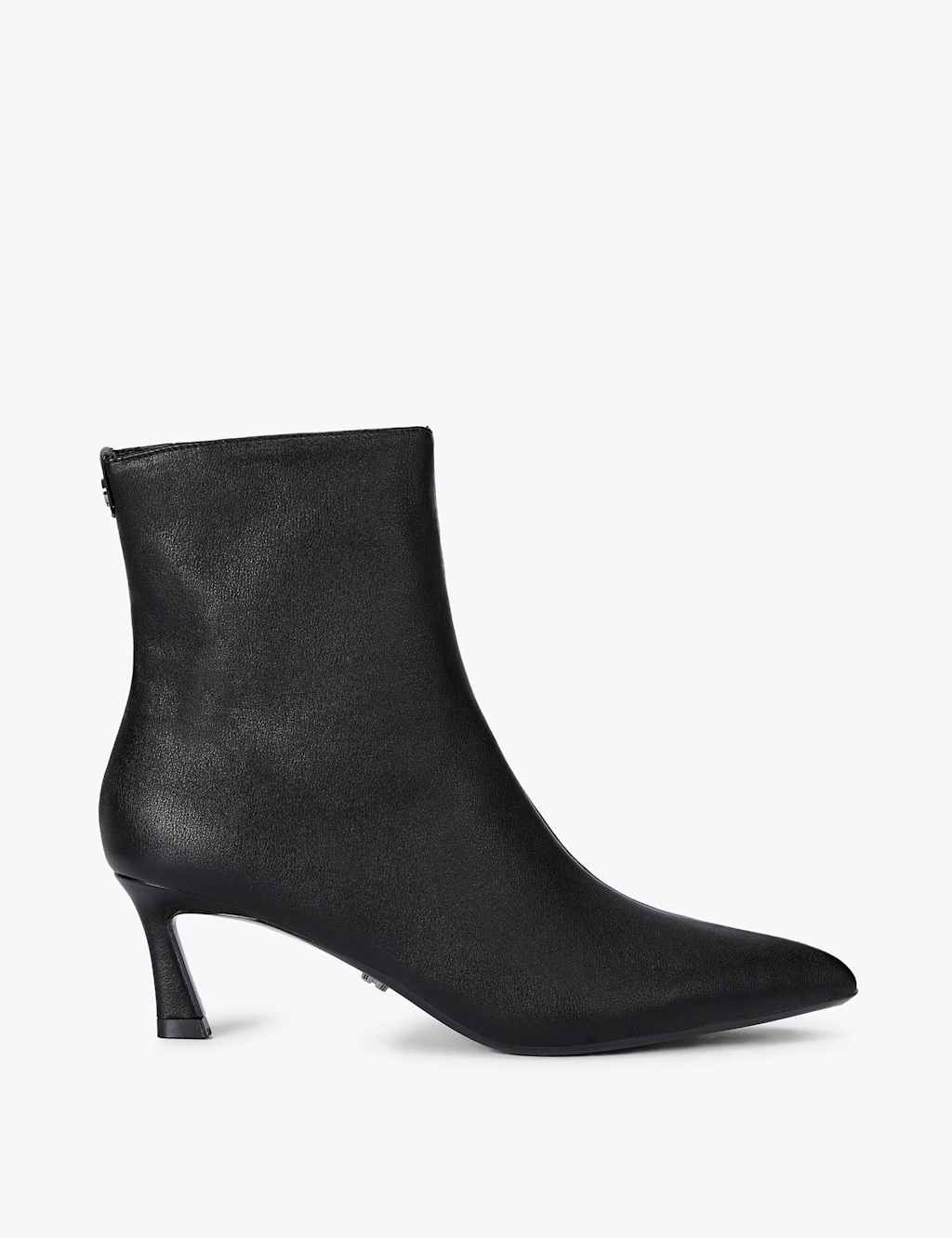 Carvela Faux Leather Kitten Heel Ankle Boots Black