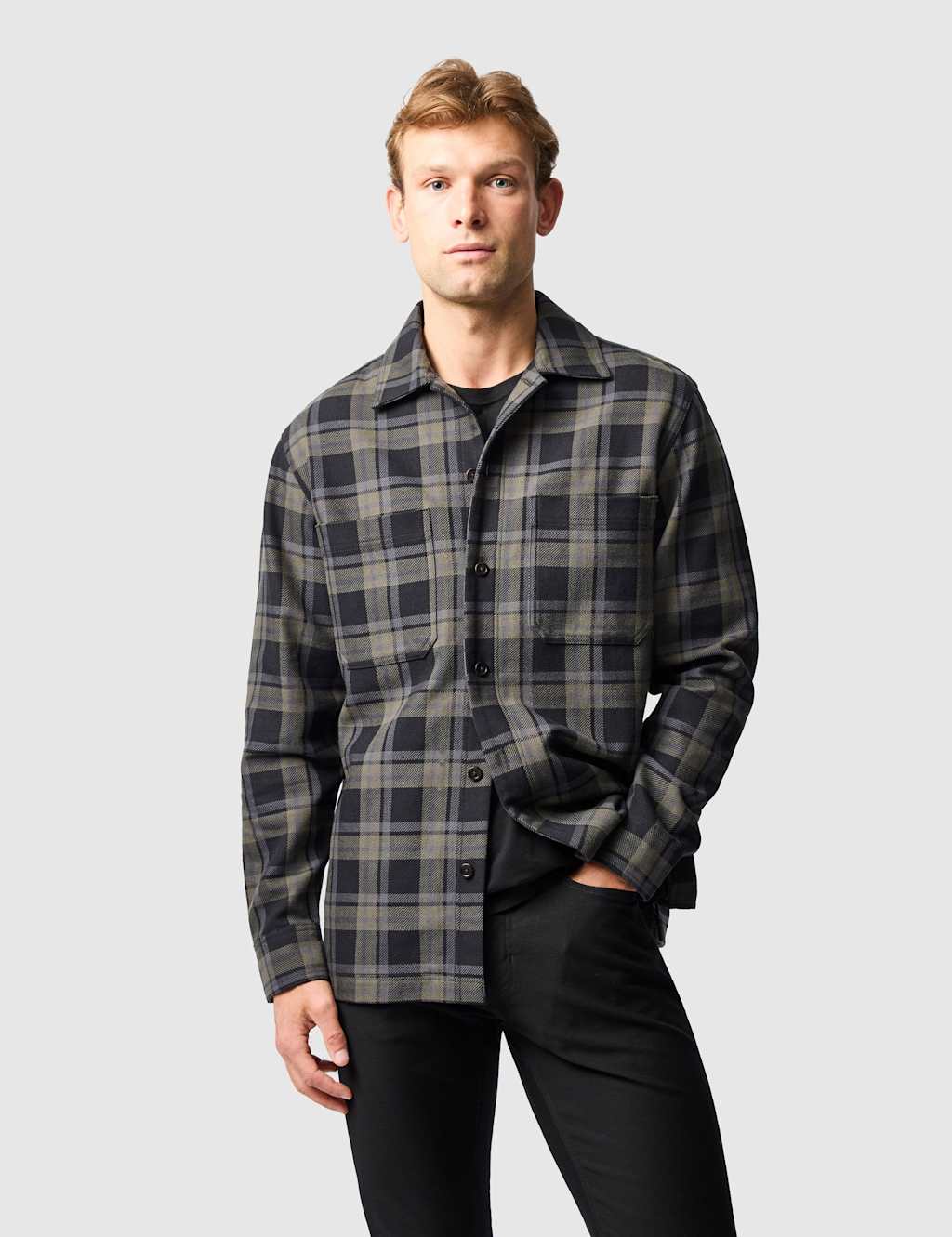 Rodd & Gunn Kingsland Pure Cotton Check Overshirt Turquoise