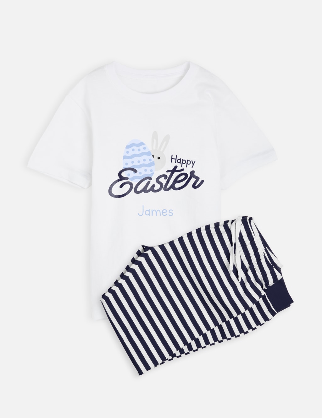 Dollymix Personalised Boys Happy Easter Pyjamas (5-6 Yrs) - 11-12 - White Mix, White Mix