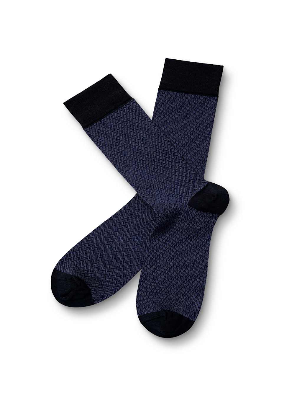 Charles Tyrwhitt Herringbone Cotton Rich Socks Royal Blue