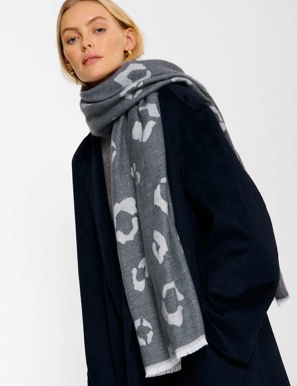 Katie Loxton Women's Animal Print Blanket Scarf - Brown Mix - Available at M&S