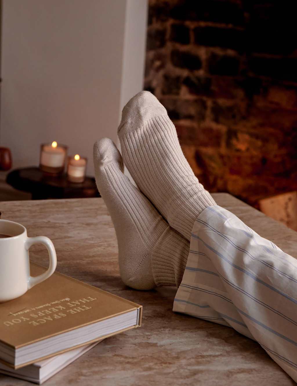 Katie Loxton Women's Sparkle Ribbed Ankle High Socks Gift Box - Pink - Available at M&S