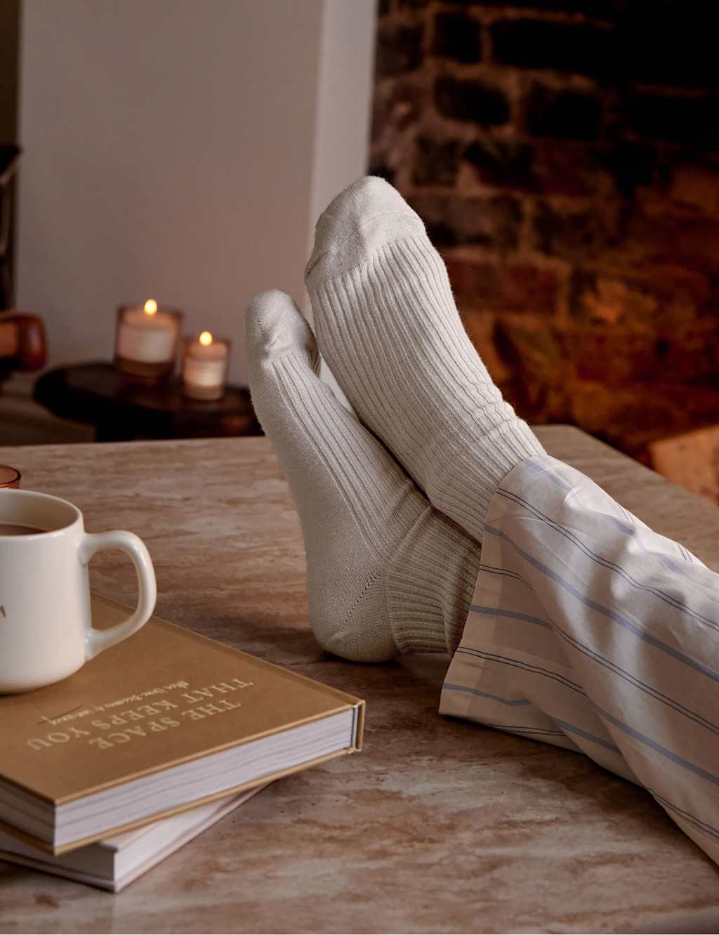 Katie Loxton Women's Sparkle Ribbed Ankle High Socks Gift Box - Grey - Available at M&S