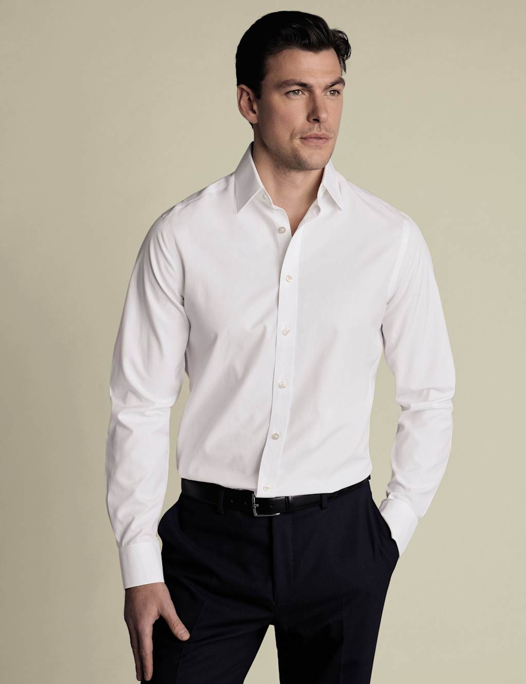 Charles Tyrwhitt Slim Fit Non Iron Pure Cotton Shirt White