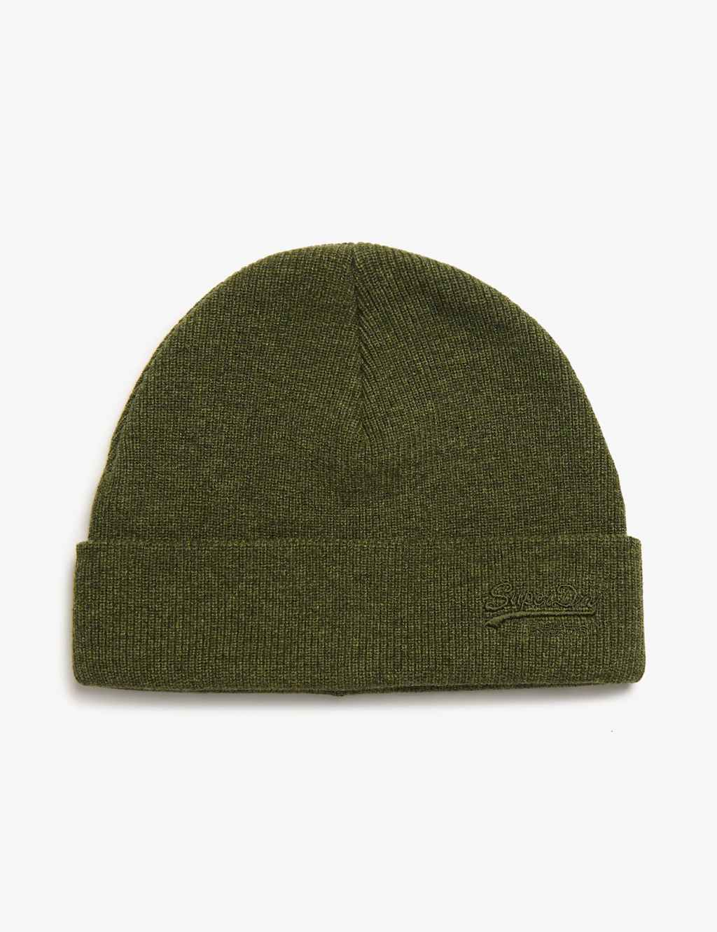 Superdry & Co Pure Cotton Knitted Beanie Hat Green