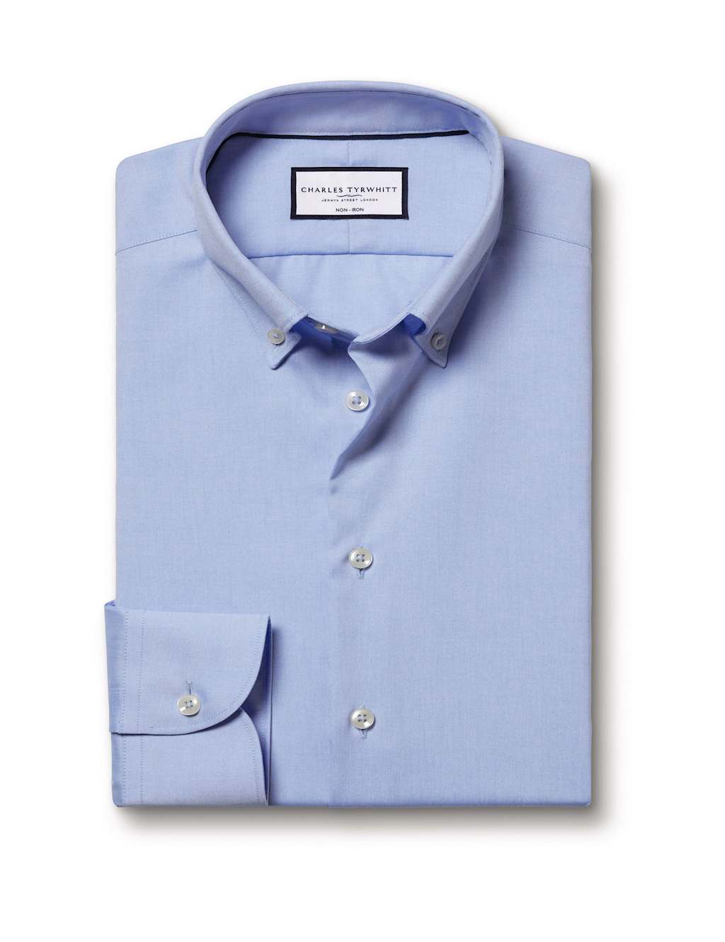 Charles Tyrwhitt Men's Regular Fit Non Iron Pure Cotton Oxford Shirt - 16/34in - Light Blue - Available at M&S