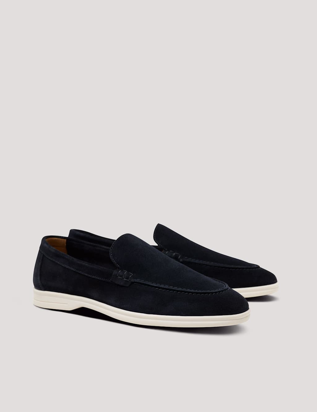 Hawes & Curtis Suede Loafers Navy