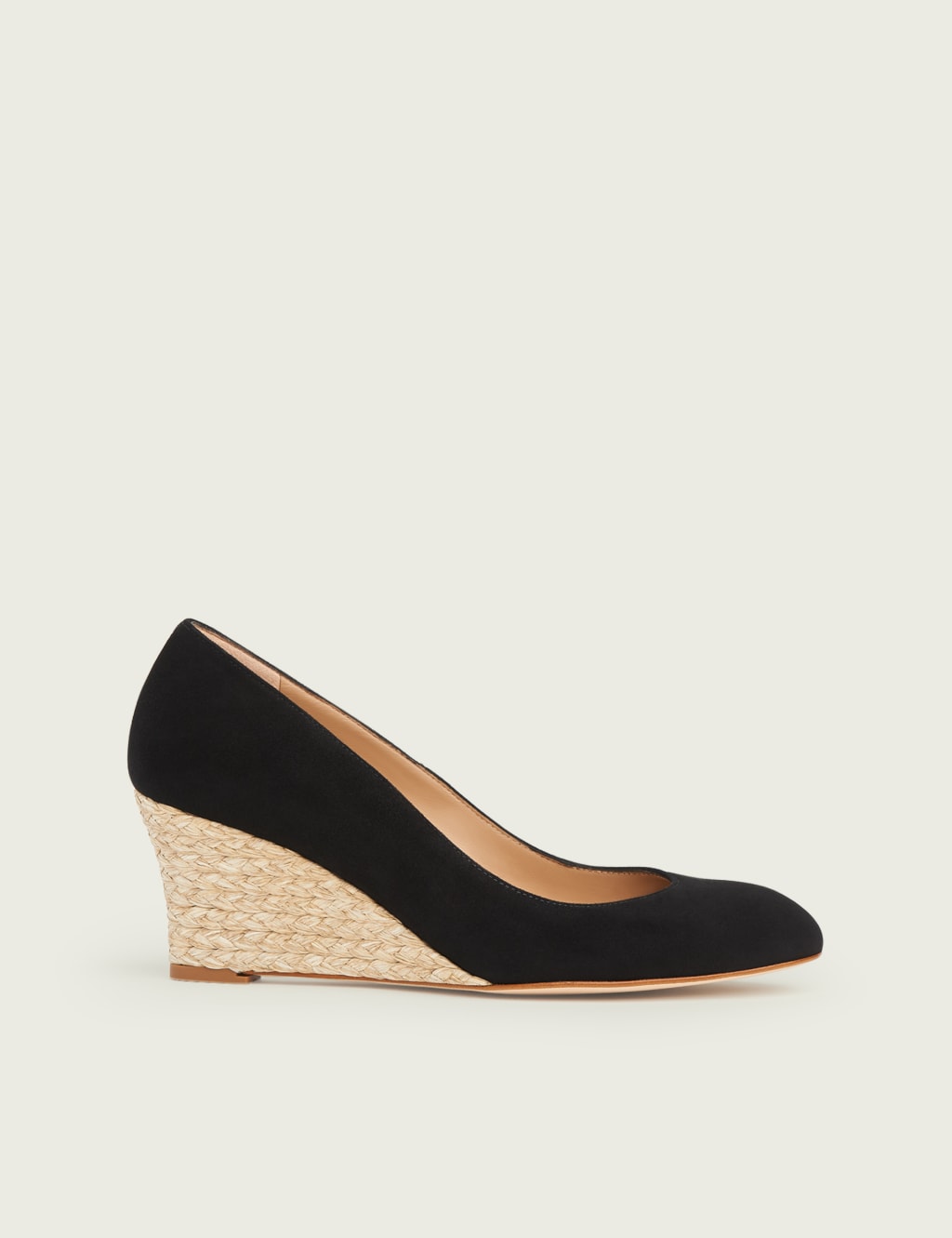 Suede Slip On Wedge Espadrilles