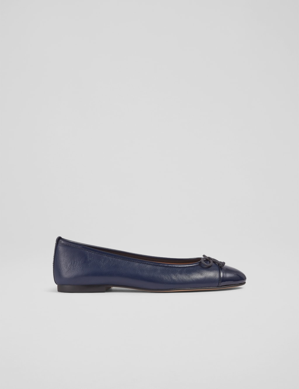 Leather Bow Flat Ballet Pumps