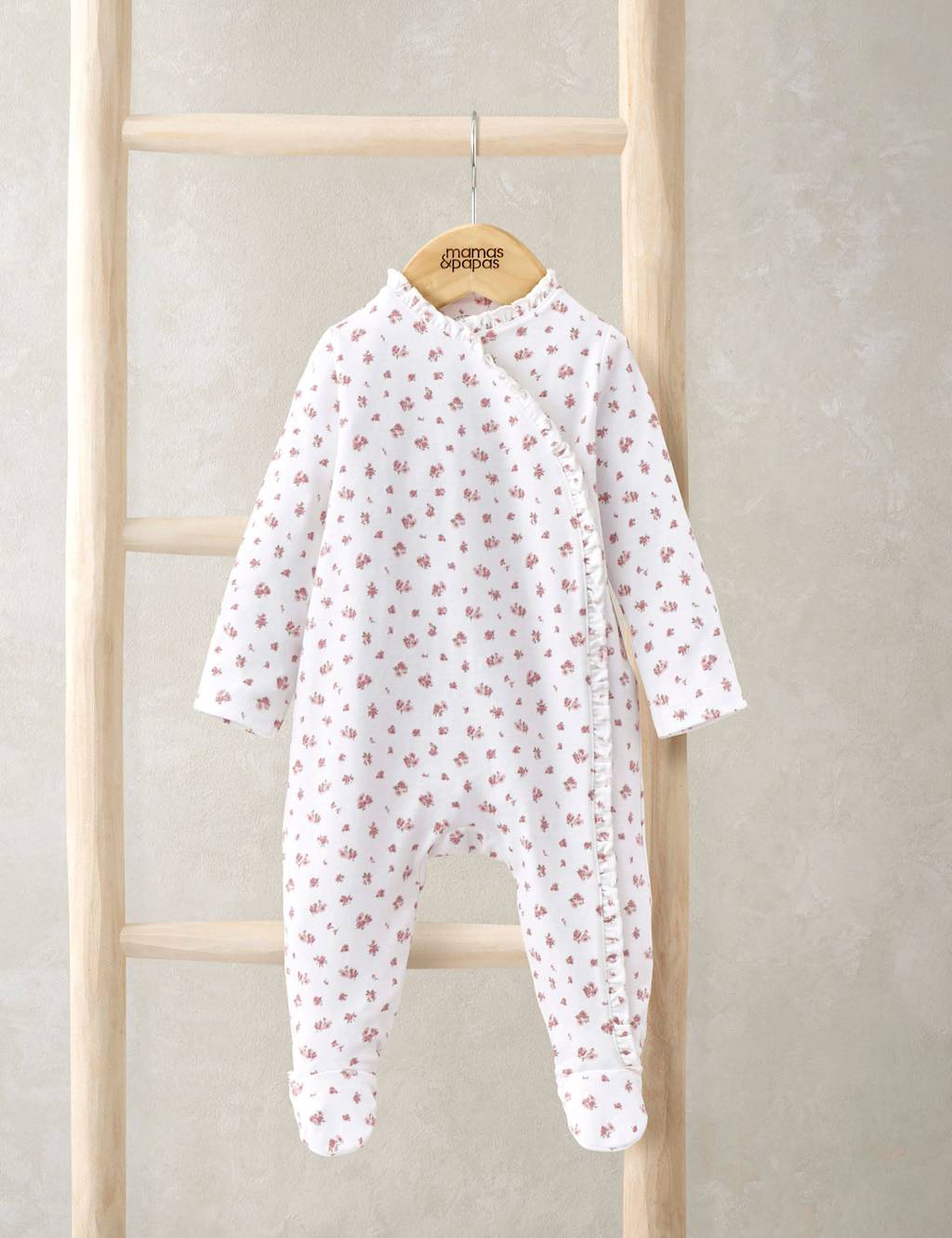 Mamas & Papas Pure Cotton Ditsy Floral All in One (0-12 Mths) Multi