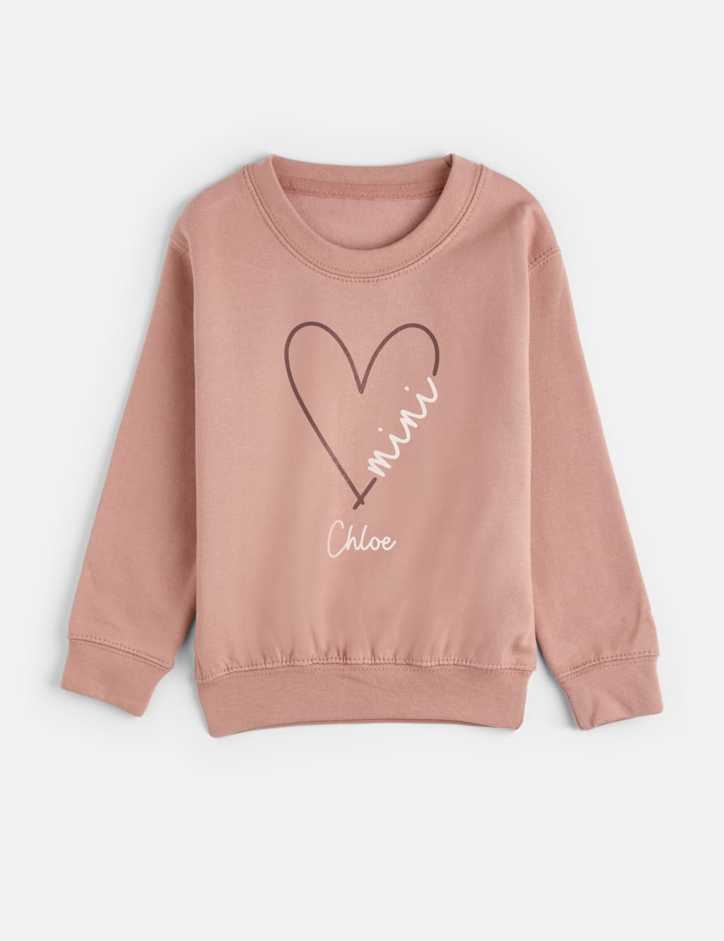 Personalised Kids Heart Mini Sweatshirt (1-11 Yrs)