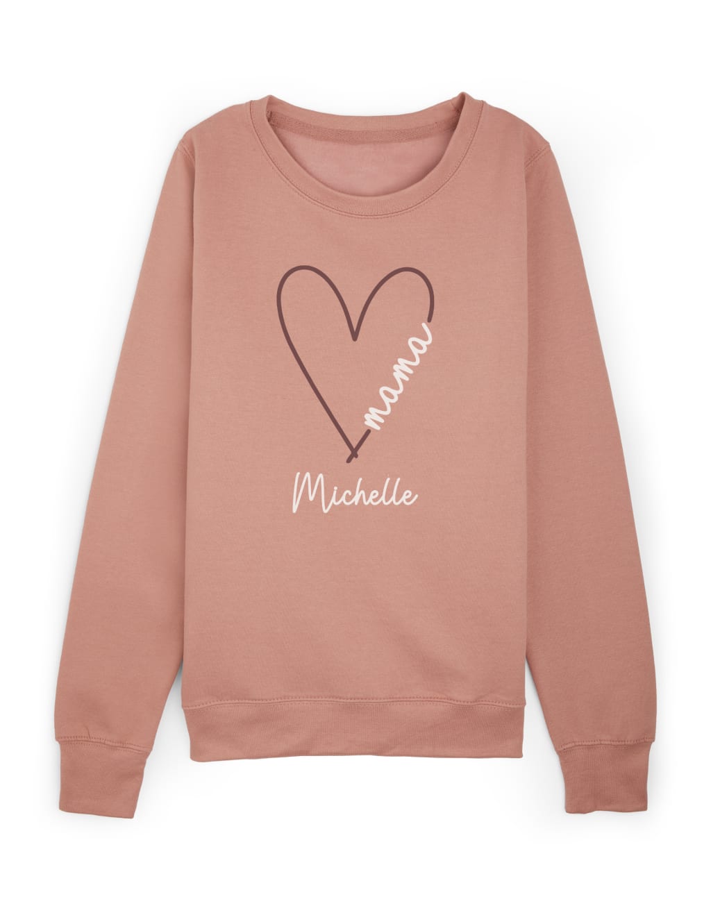 Personalised Ladies Mama Heart Sweatshirt
