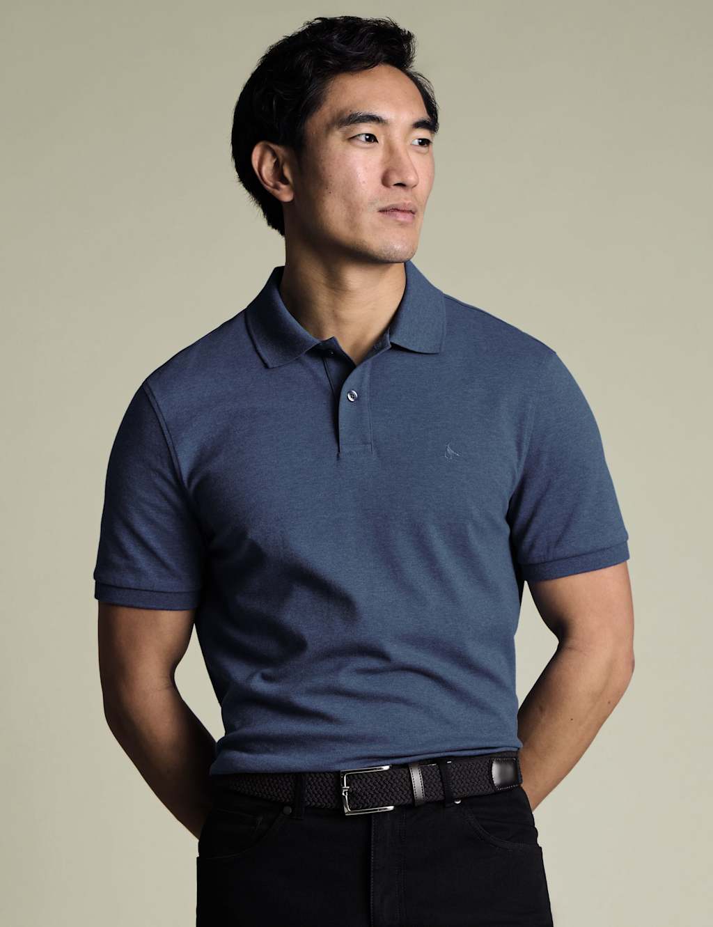 Charles Tyrwhitt Men's Cotton Rich Pique Polo Shirt - 2XL - Indigo - Available at M&S