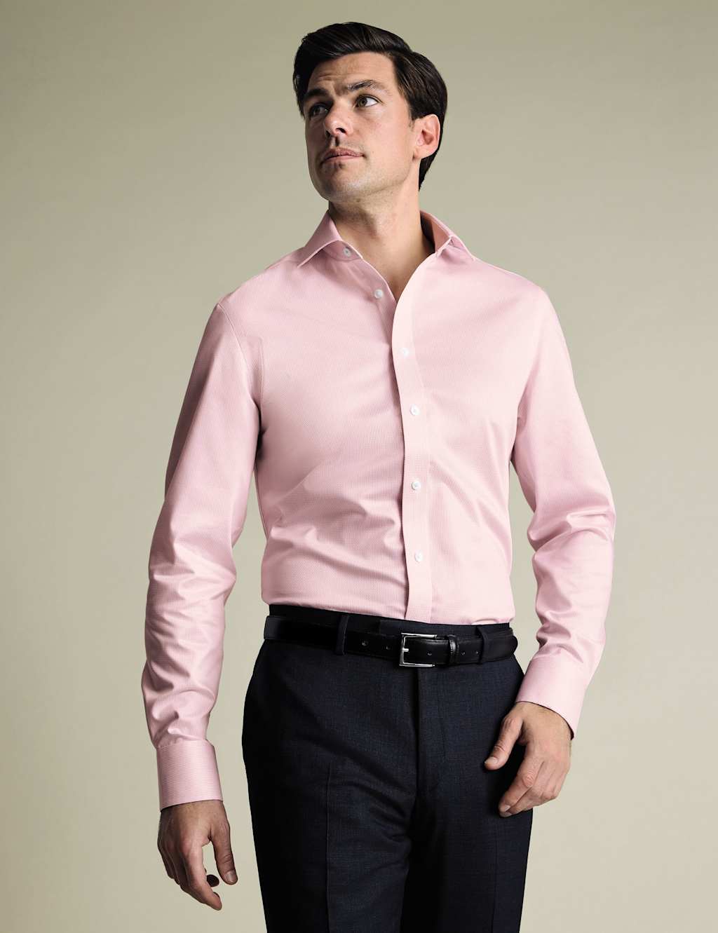 Charles Tyrwhitt Slim Fit Non Iron Pure Cotton Shirt Pink