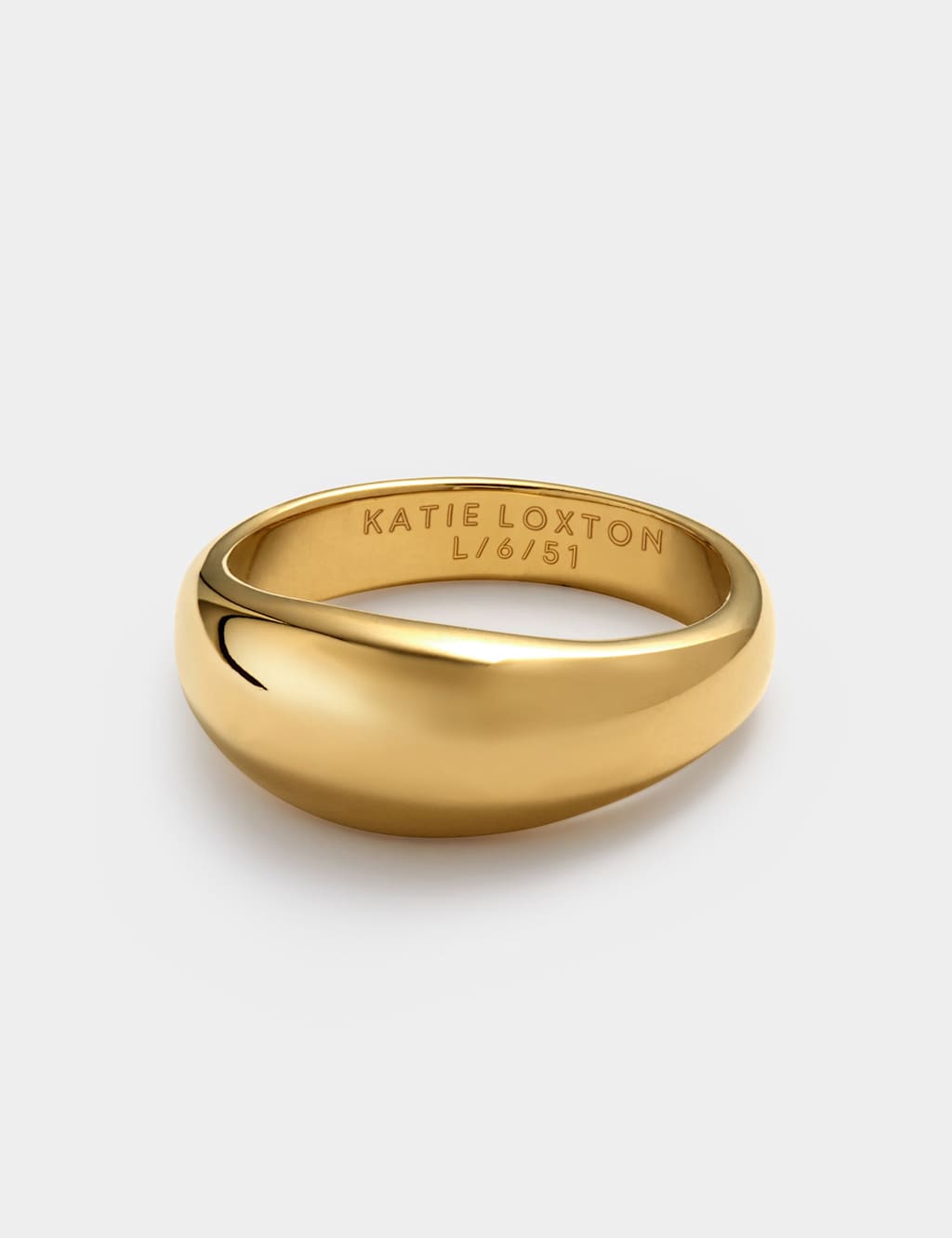 Katie Loxton Women's Gold Plated Aura Dome Waterproof Ring - Small - Available at M&S