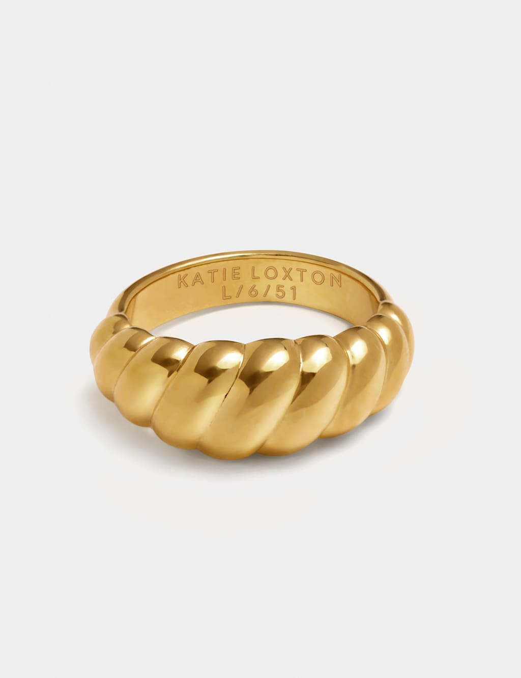 Katie Loxton Women's Gold Plated Harper Twist Waterproof Ring - Small - Available at M&S