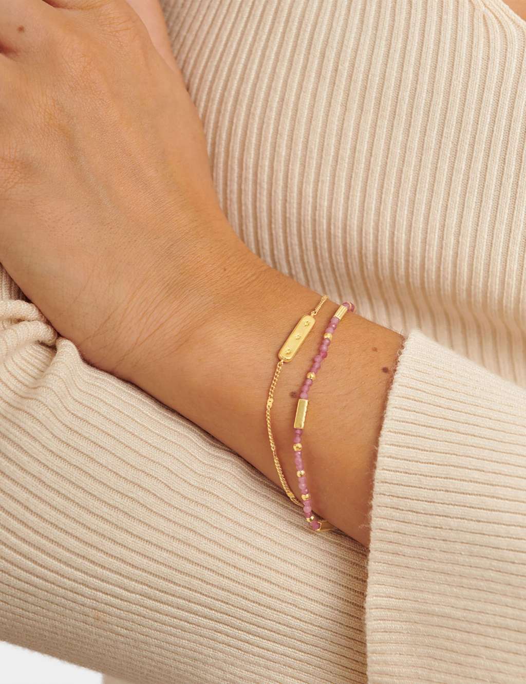 Katie Loxton Women's October Waterproof Birthstone Bracelet - Gold - Available at M&S