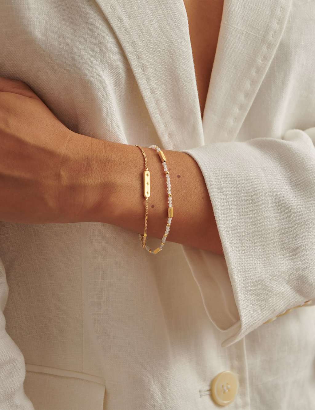 Katie Loxton Women's April Waterproof Birthstone Bracelet - Gold - Available at M&S