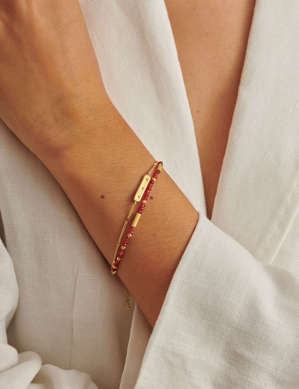 Katie Loxton Women's January Waterproof Birthstone Bracelet - Gold - Available at M&S