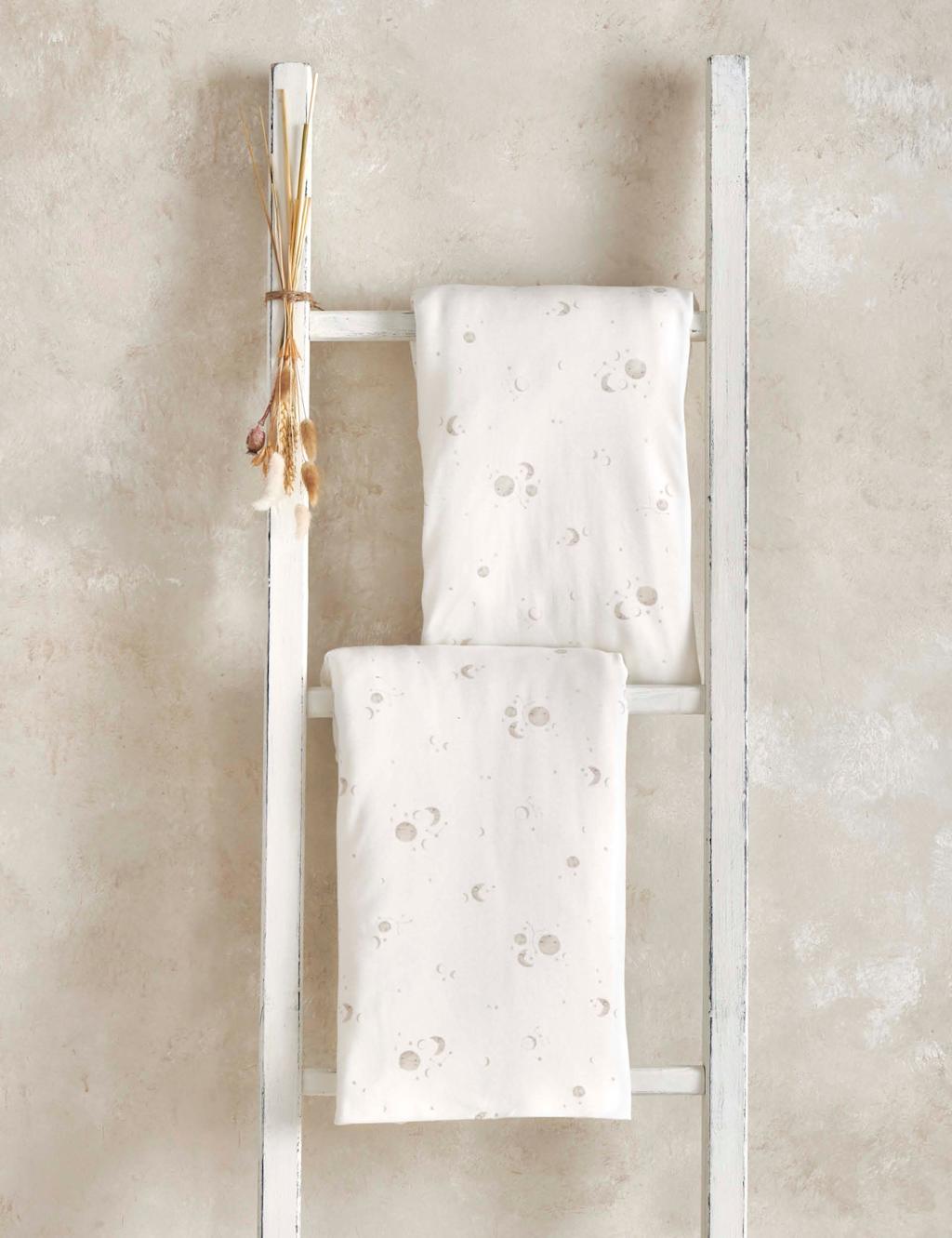 Mamas & Papas 2 Pack Pure Cotton Cot Bed Fitted Sheets Cream