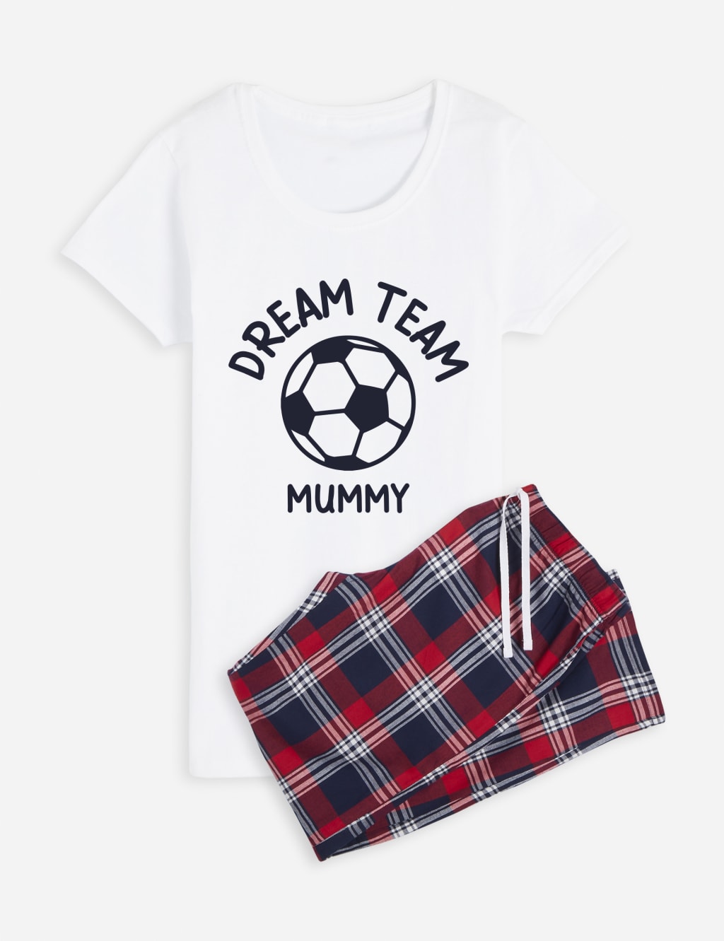 Dollymix Personalised Women's Football Pyjamas - White, White