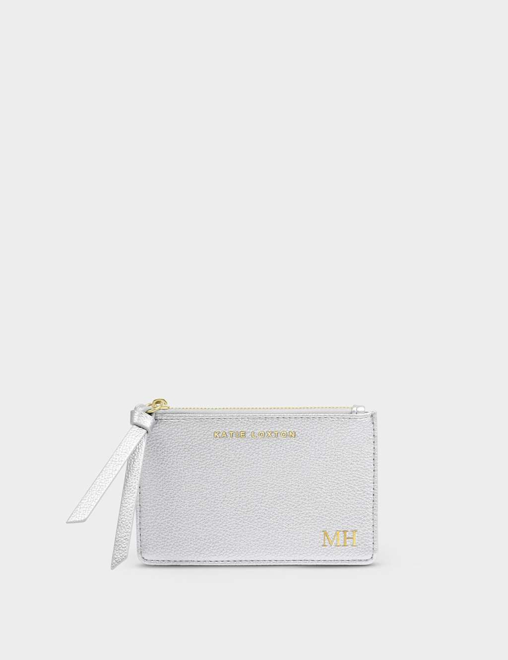 Katie Loxton Personalised Faux Leather Cardholder Silver