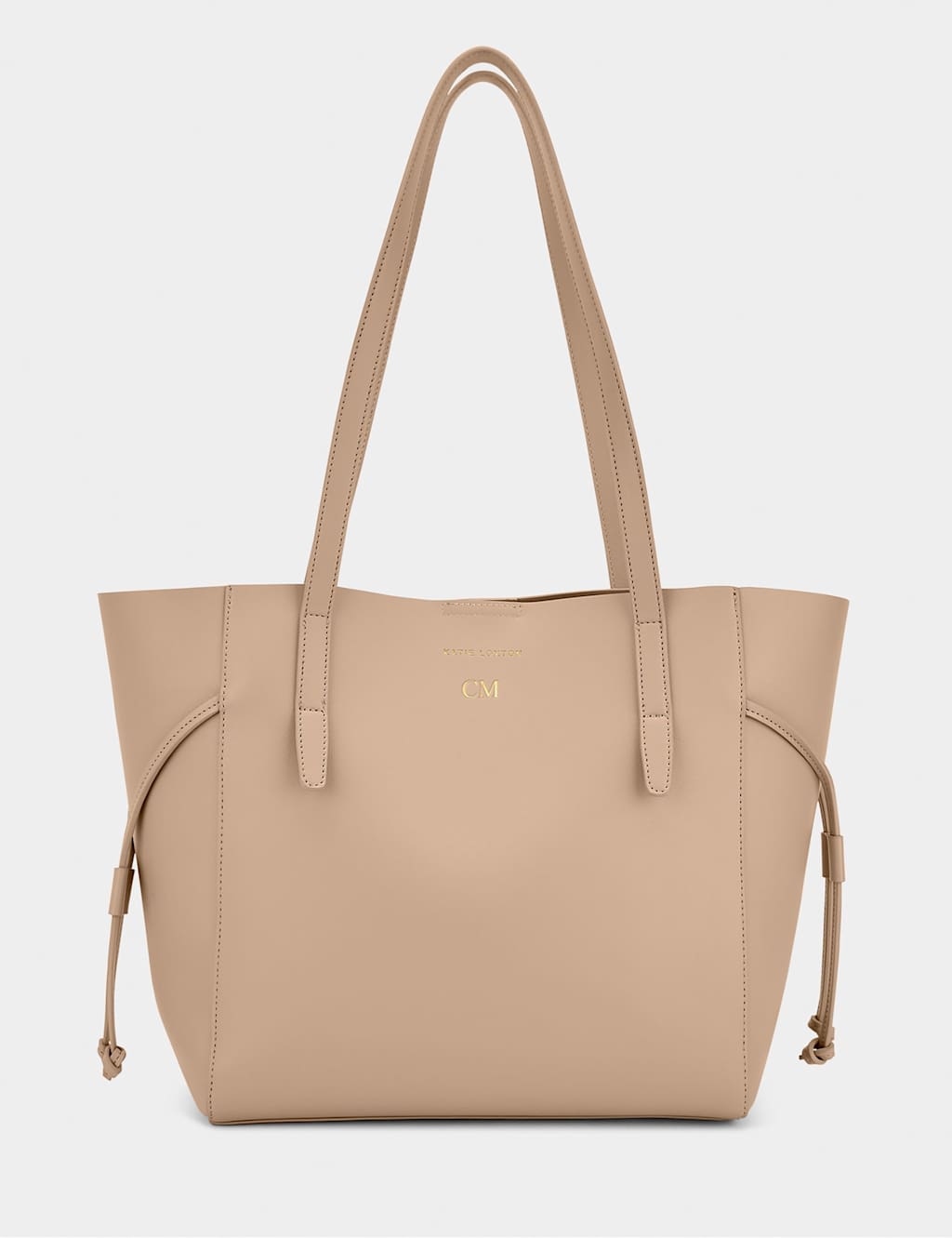 Katie Loxton Personalised Faux Leather Tote Bag Taupe