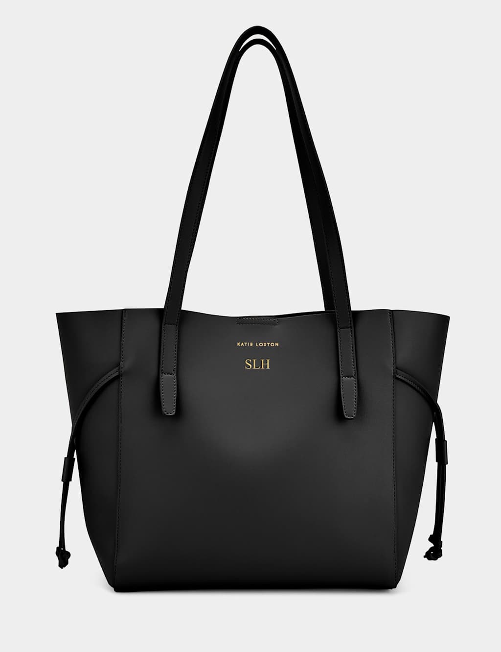 Katie Loxton Personalised Faux Leather Tote Bag Black