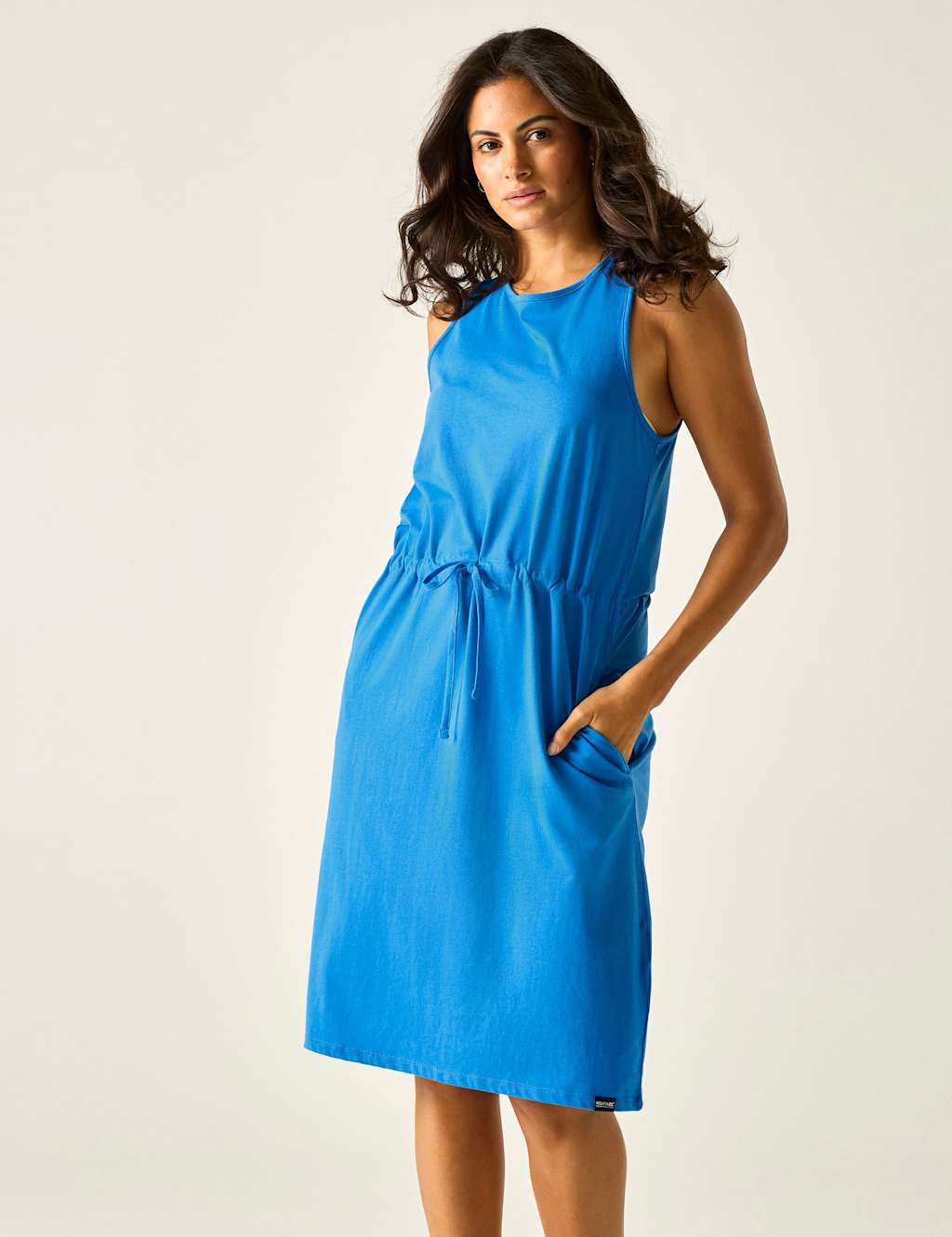Regatta Women's Amore Cotton Rich Knee Length Waisted Dress - 20 - Blue - Available at M&S