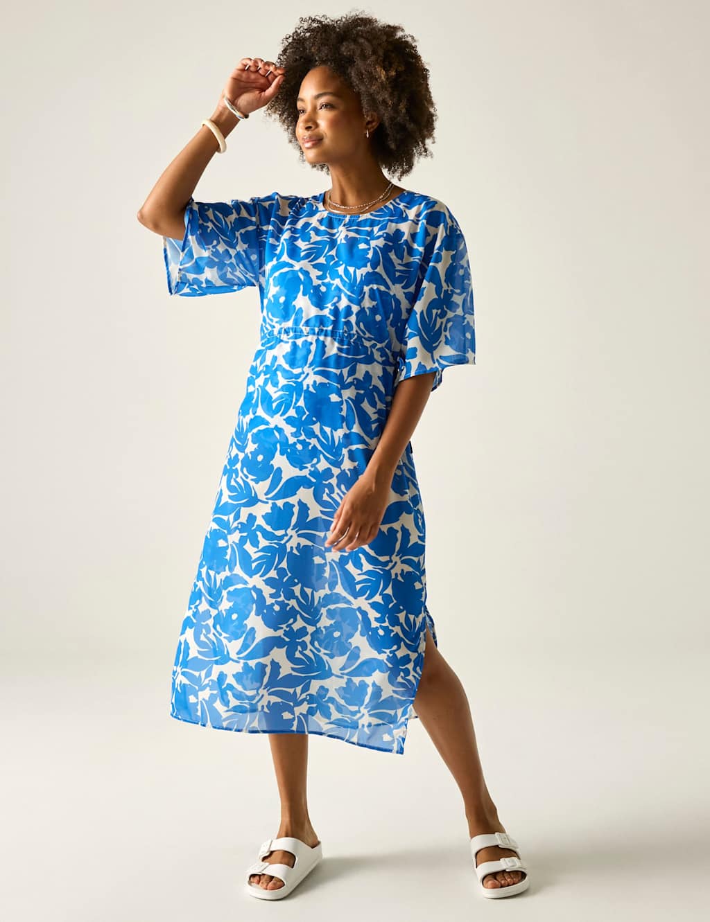Regatta Women's Avorno Printed Midaxi Beach Dress - 20 - Blue - Available at M&S