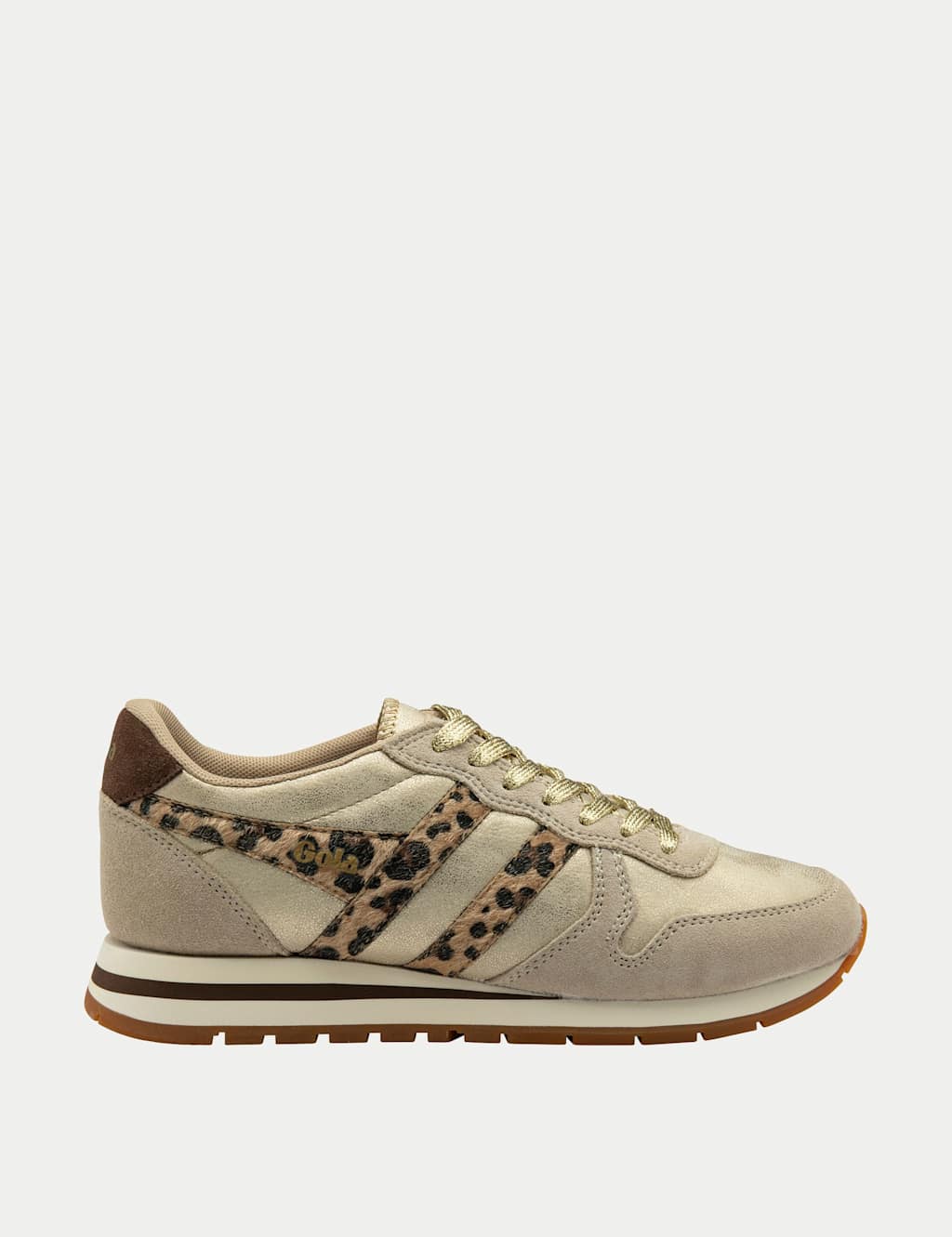 Gola Women's Daytona Blaze II Trainers - 4 - Gold Mix - Available at M&S