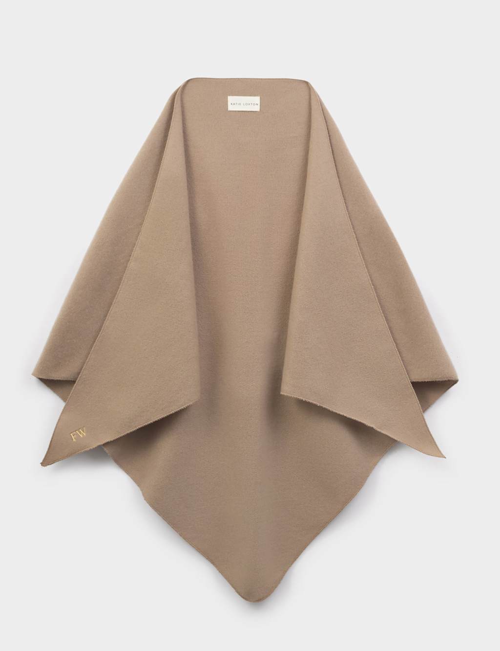 Katie Loxton Personalised Triangle Blanket Scarf Khaki