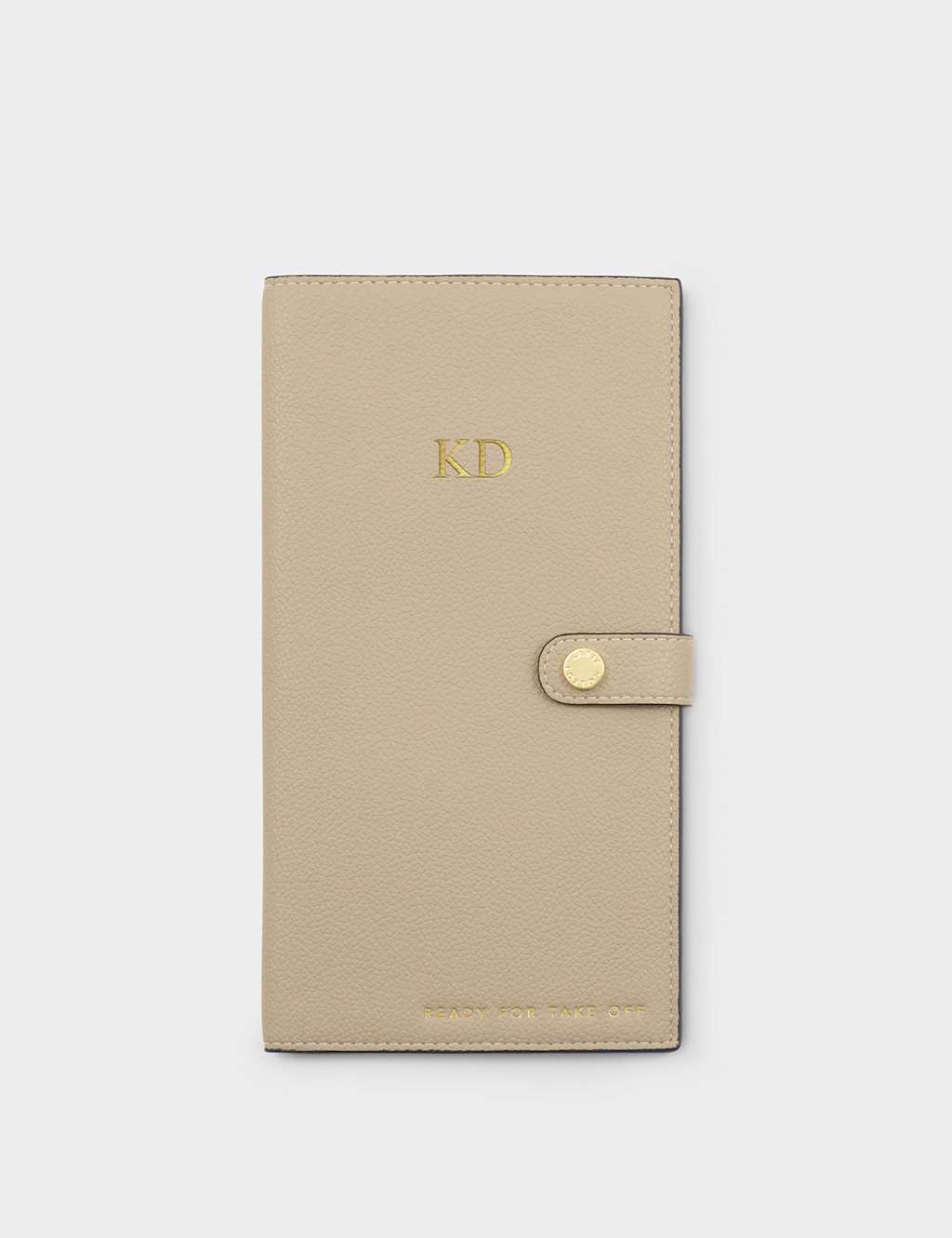 Katie Loxton Personalised Faux Leather Travel Wallet Taupe