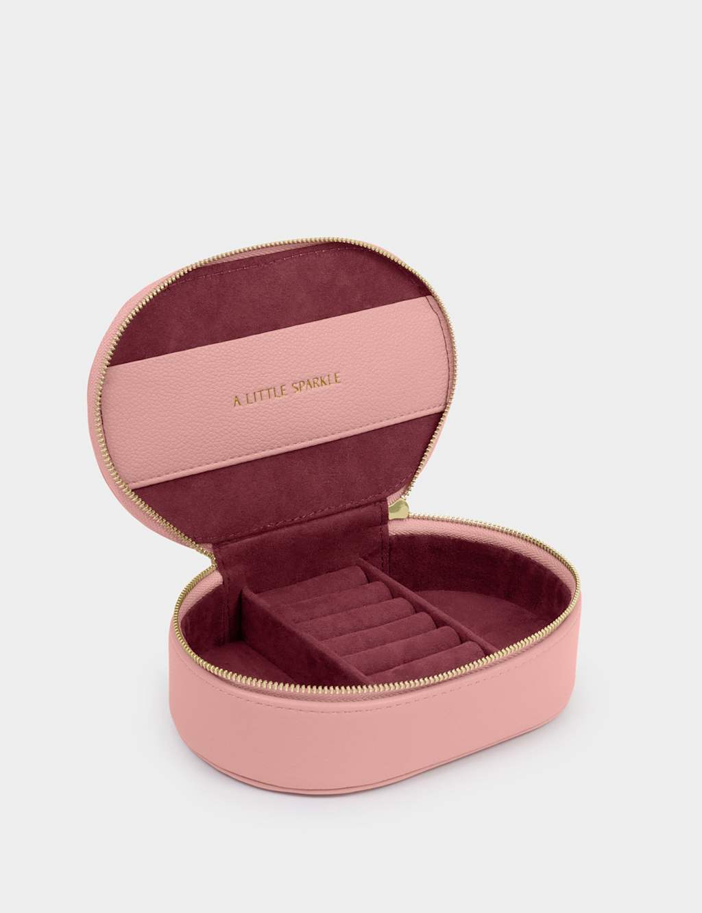 Katie Loxton Personalised Faux Leather Jewellery Box Pink