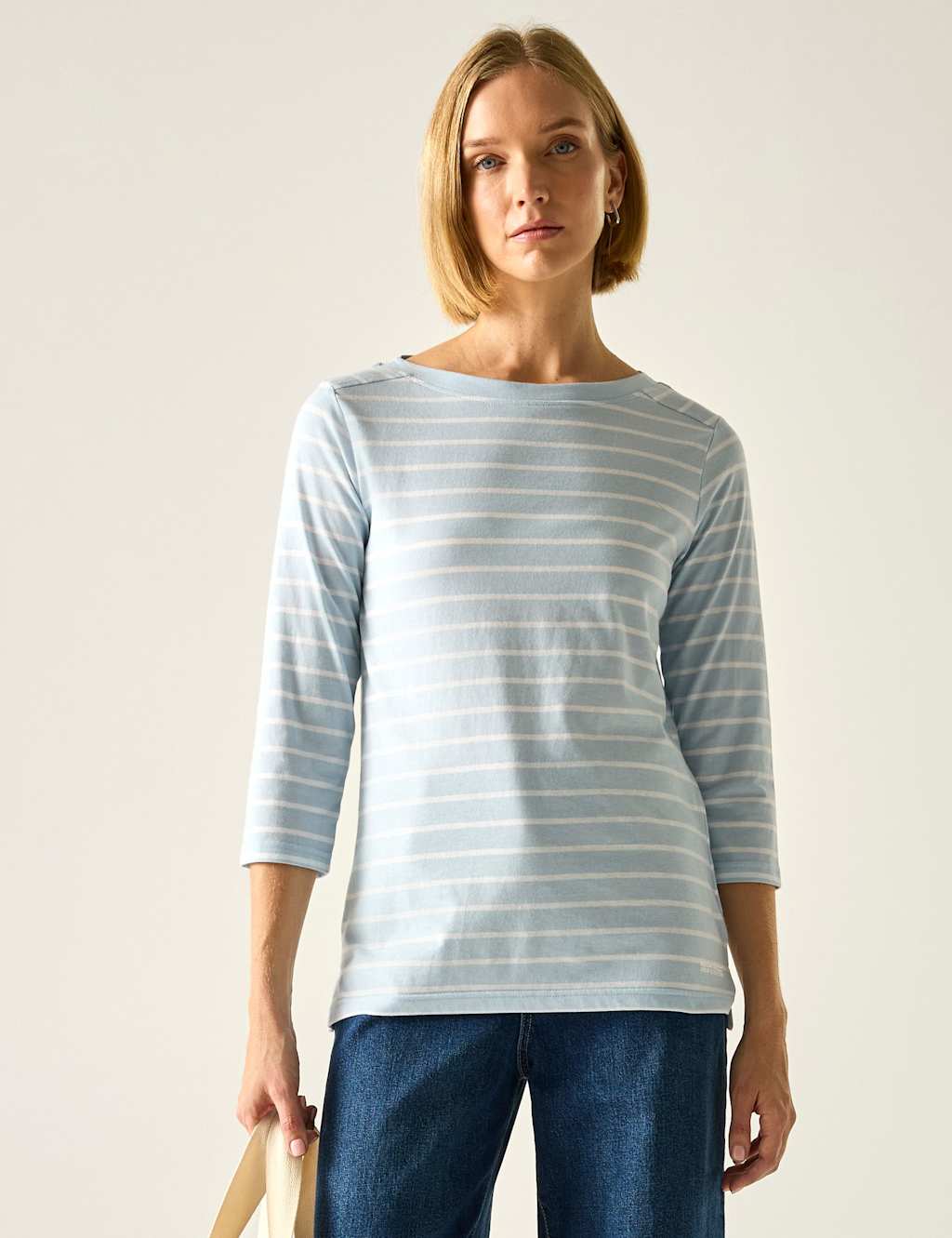 Regatta Women's Bayletta II Cotton Rich Striped Top - 10 - Blue Mix - Available at M&S