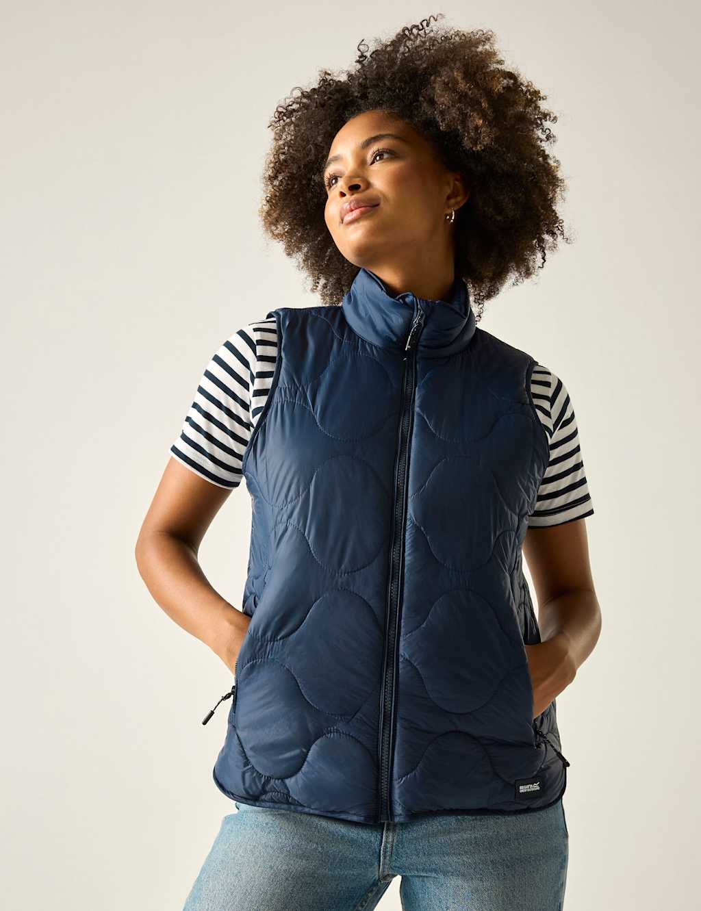 Regatta Women's Carlotte Quilted Funnel Neck Gilet - 20 - Dark Navy - Available at M&S