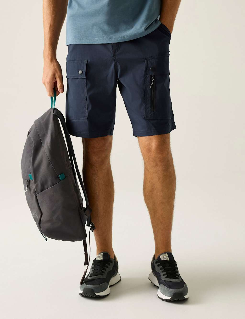 Regatta Men's Arlery Trekking Cargo Shorts - 40 - Blue - Available at M&S