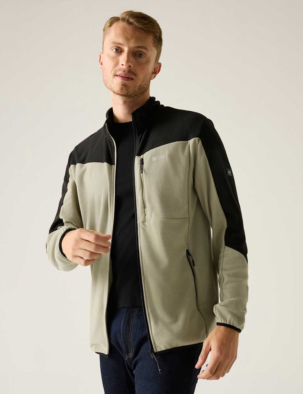 Regatta Men's Freesdale Funnel Neck Zip Up Fleece - 2XL - Beige - Available at M&S
