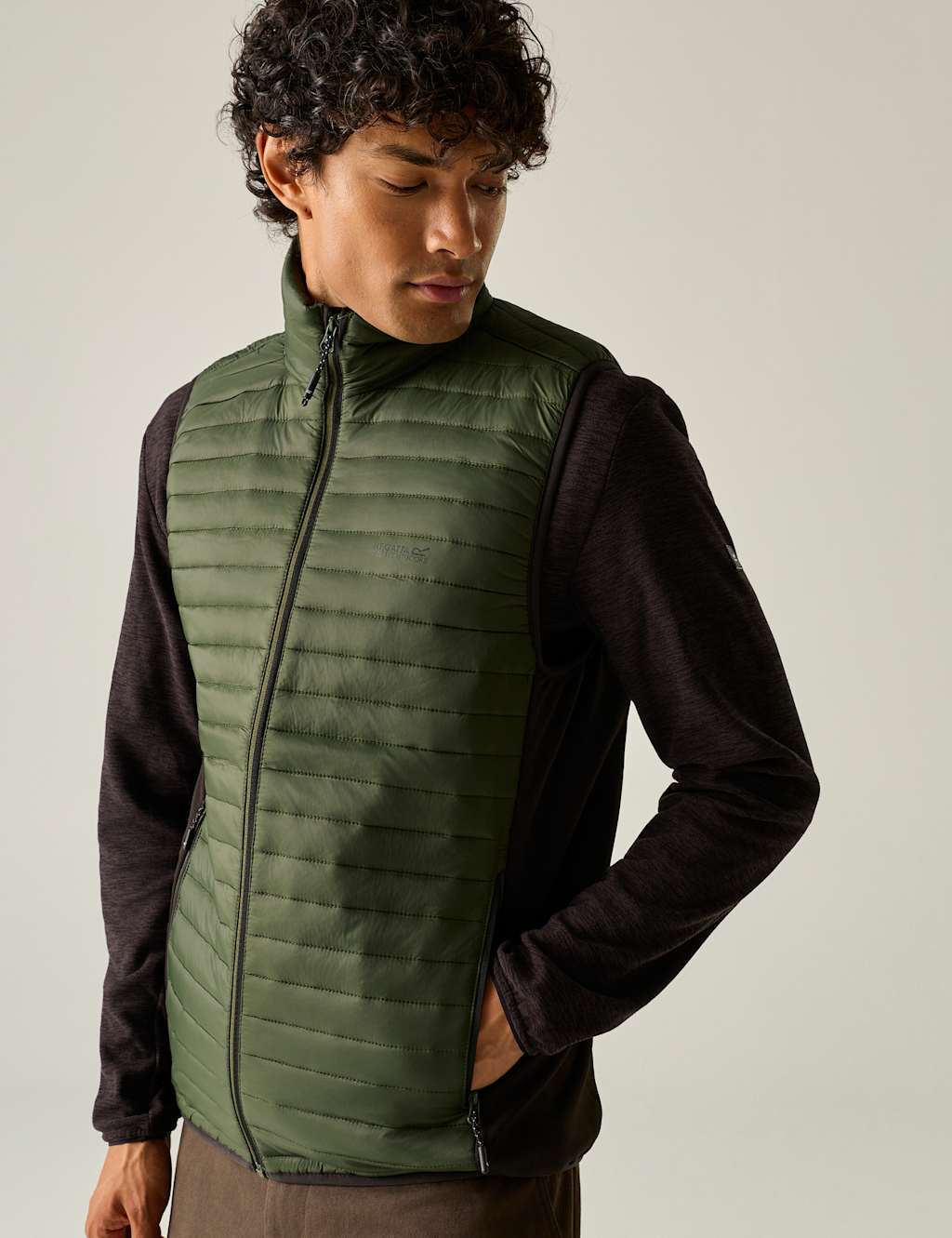 Regatta Men's Andreson Hybrid Quilted Gilet - S - Green - Available at M&S