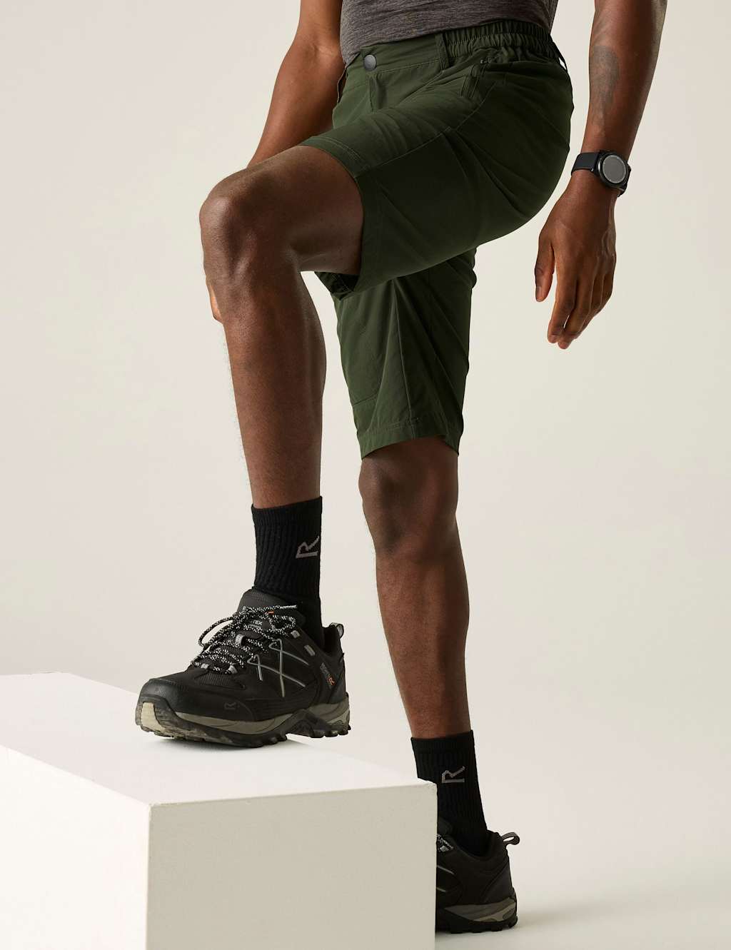 Regatta Men's Highton II Stretch Zip Pocket Walking Shorts - 38 - Green - Available at M&S