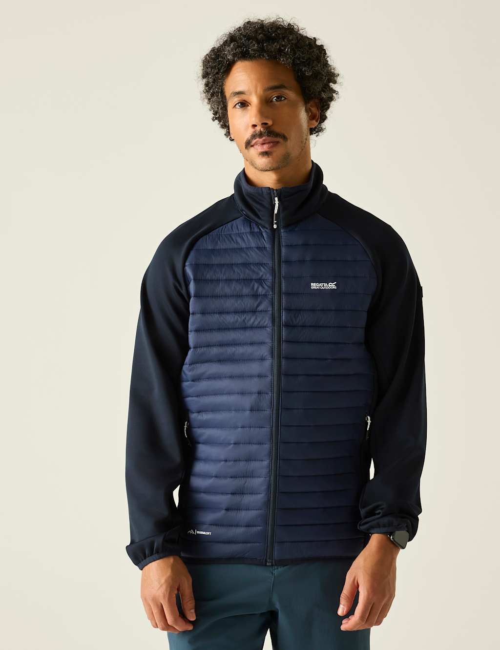 Regatta Men's Clumber Hybrid Water-Repellent Jacket - L - Blue - Available at M&S