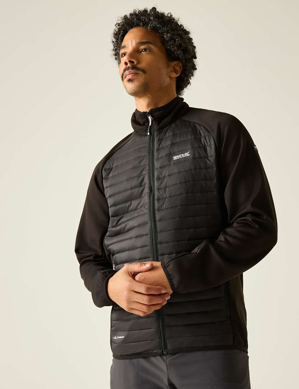 Regatta Men's Clumber Hybrid Water-Repellent Jacket - 3XL - Black - Available at M&S